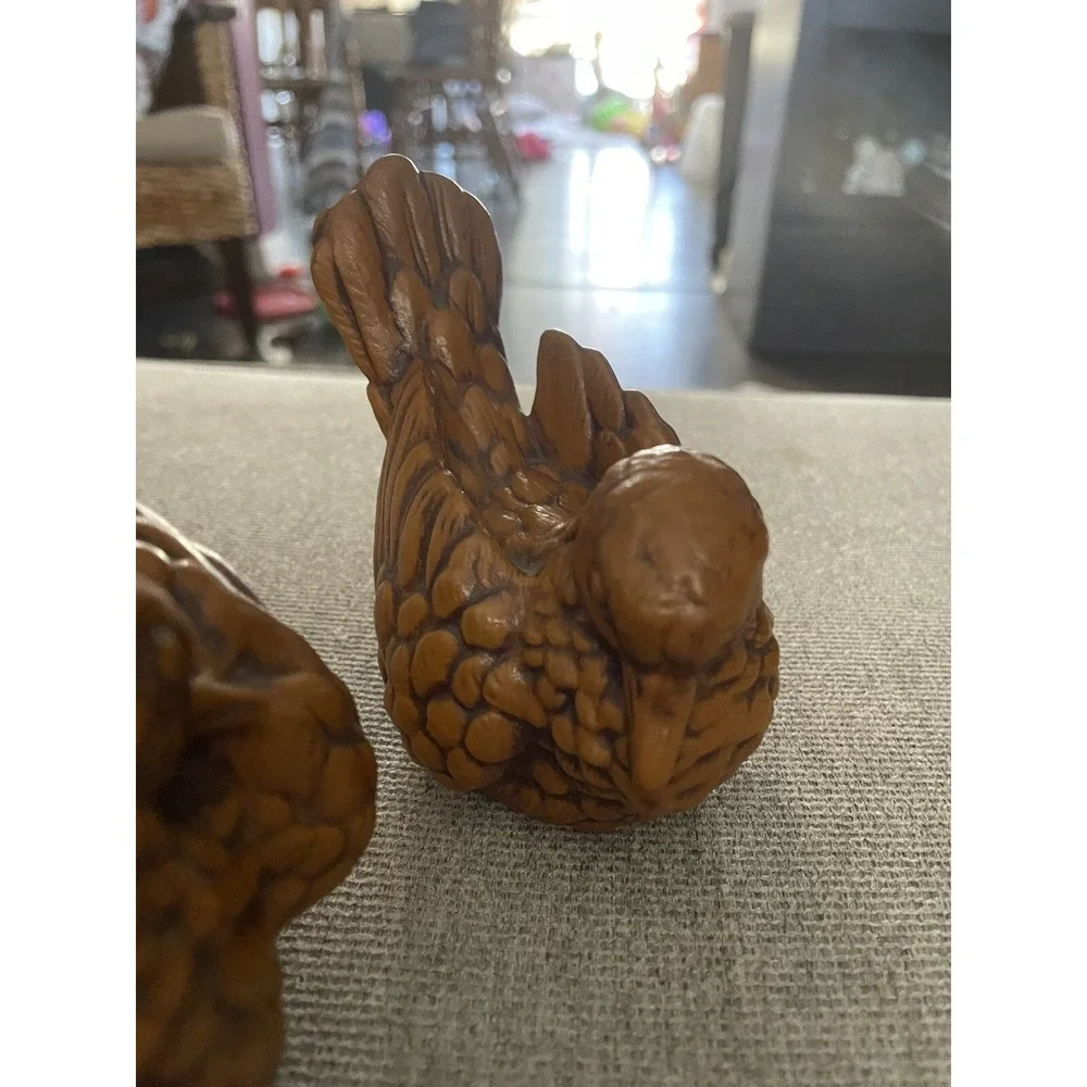 Pair Of‎ Vintage Ceramic Mourning Doves, Turtle Doves Brown